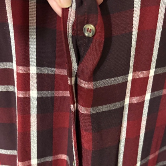 Lane Bryant Burgundy and White Plaid Shirt - Picture 8 of 11
